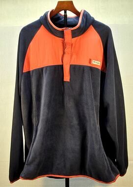NWOT Columbia PFG Fleece Jacket Mens XXL Navy Coral Fishing Gorpcore Utilitarian